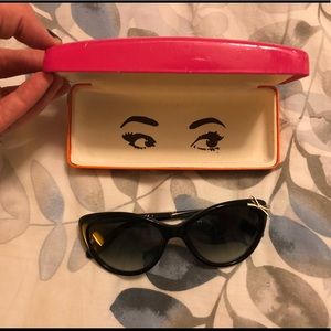 kate spade new york bow detail black sunglasses